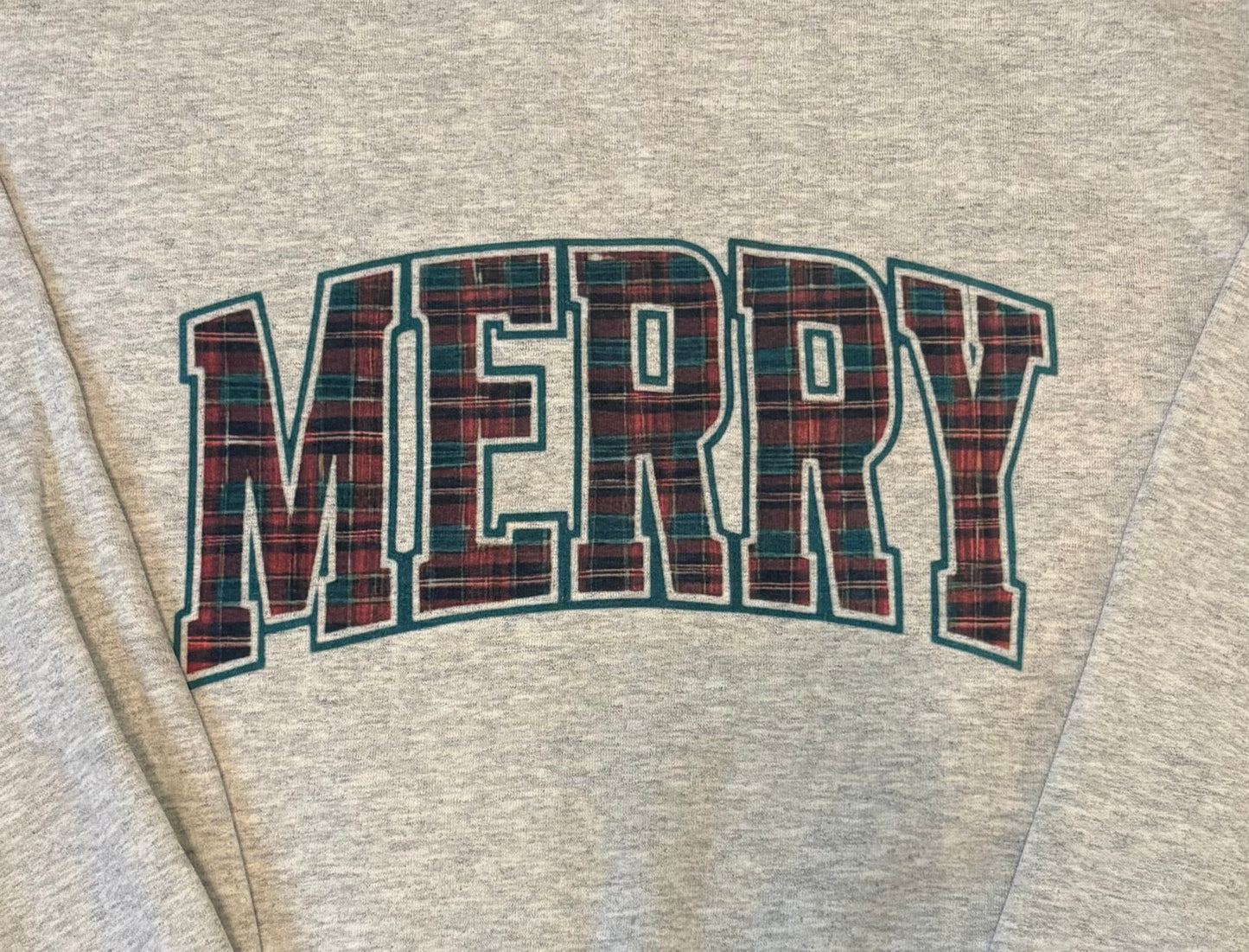 Merry Plaid Graphic Sweatshirt