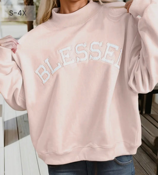 Blessed Embroidered Pullover