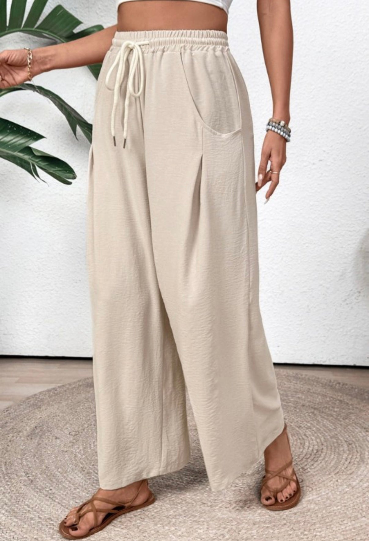 Sand Stone Wide Leg Pants