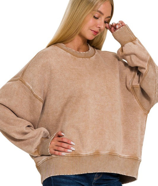 Acid Wash Pullover