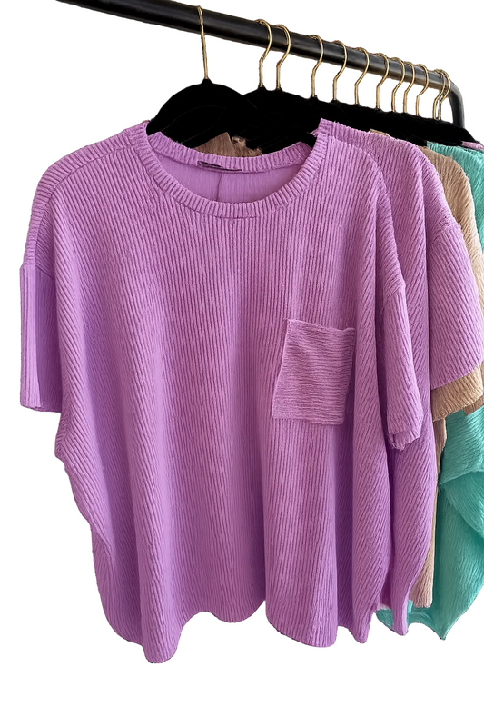 Easy Days Rib Pocket Top - Plus
