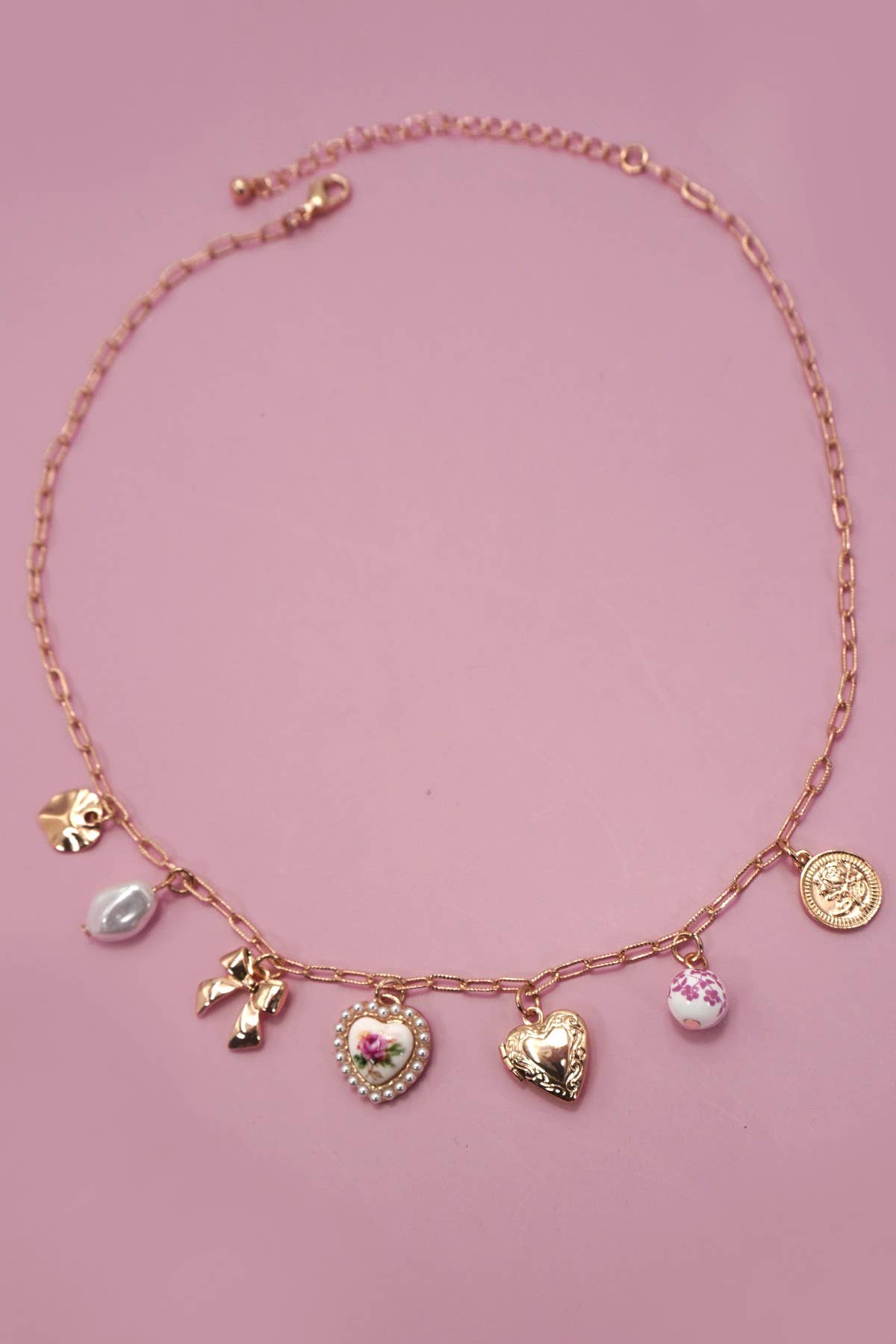 Coquette Dream Ceramic Porcelain Charm Necklace