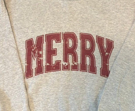 Red Merry Graphic Sweatshirt