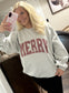 Red Merry Graphic Sweatshirt