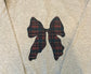 Plaid Bow Graphic Sweatshirt