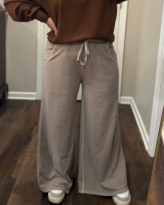 French Terry Pigment Dye Washed Pants