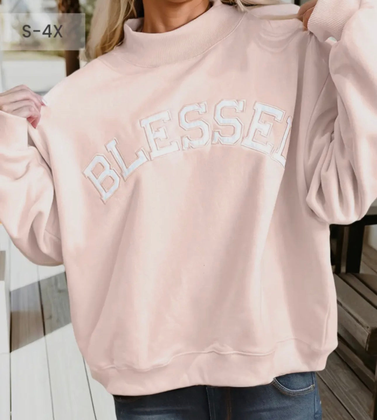 Blessed Embroidered Pullover