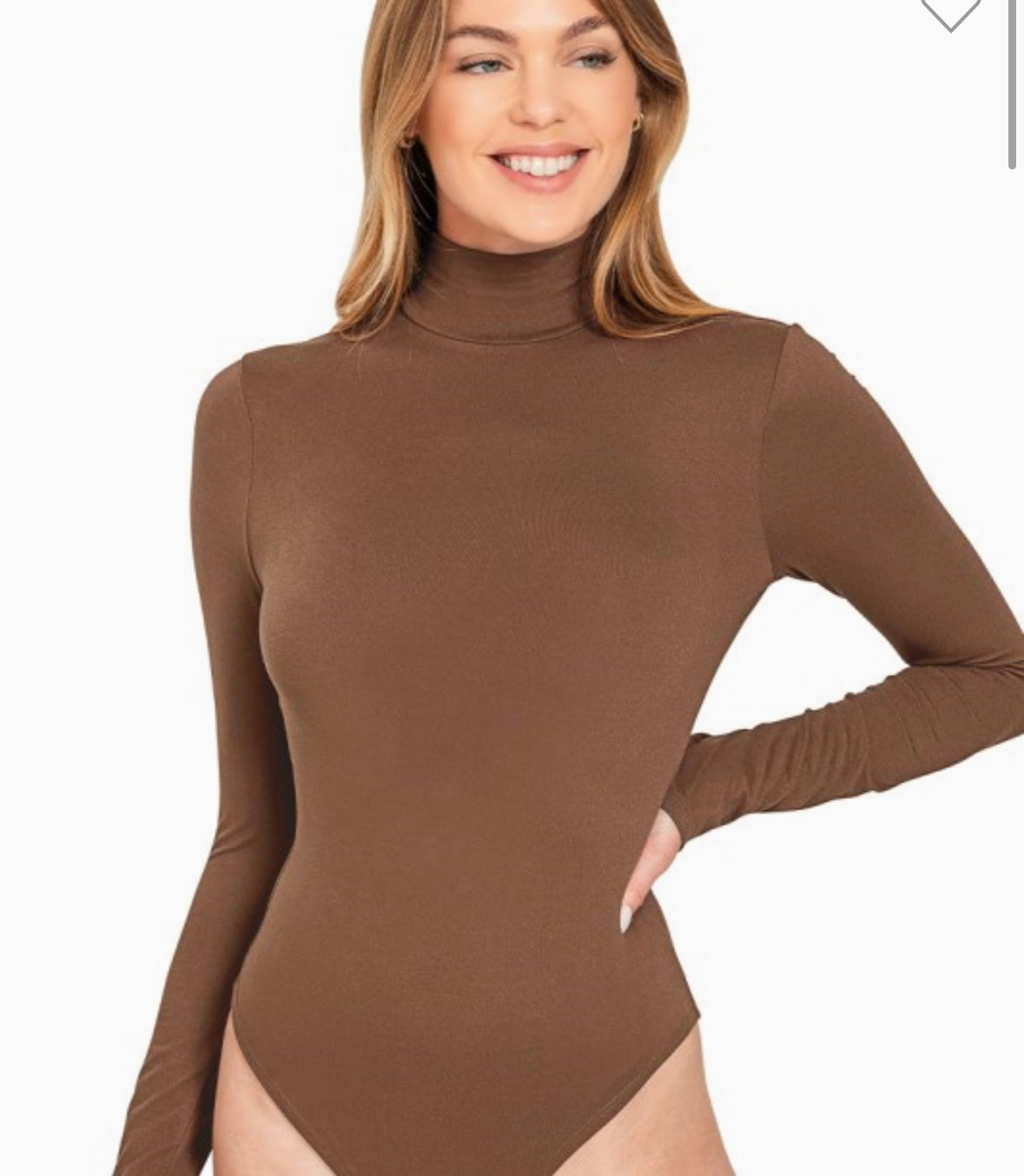 Mock Neck Long Sleeve Bodysuit