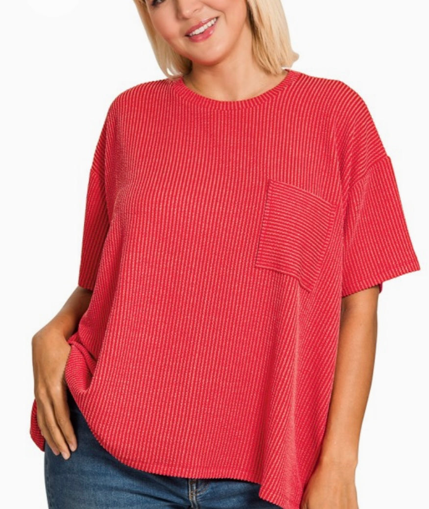 Easy Days Rib Pocket Top