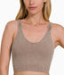 Washed Ribbed Seamless Crop Tank/Bralette