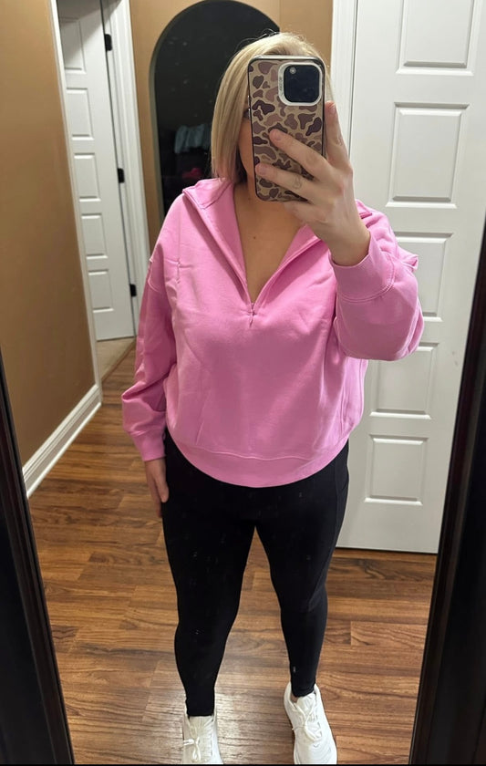 Plus Size Half Zip Pullover