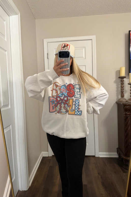 Baseball Graphic Sweatshirt