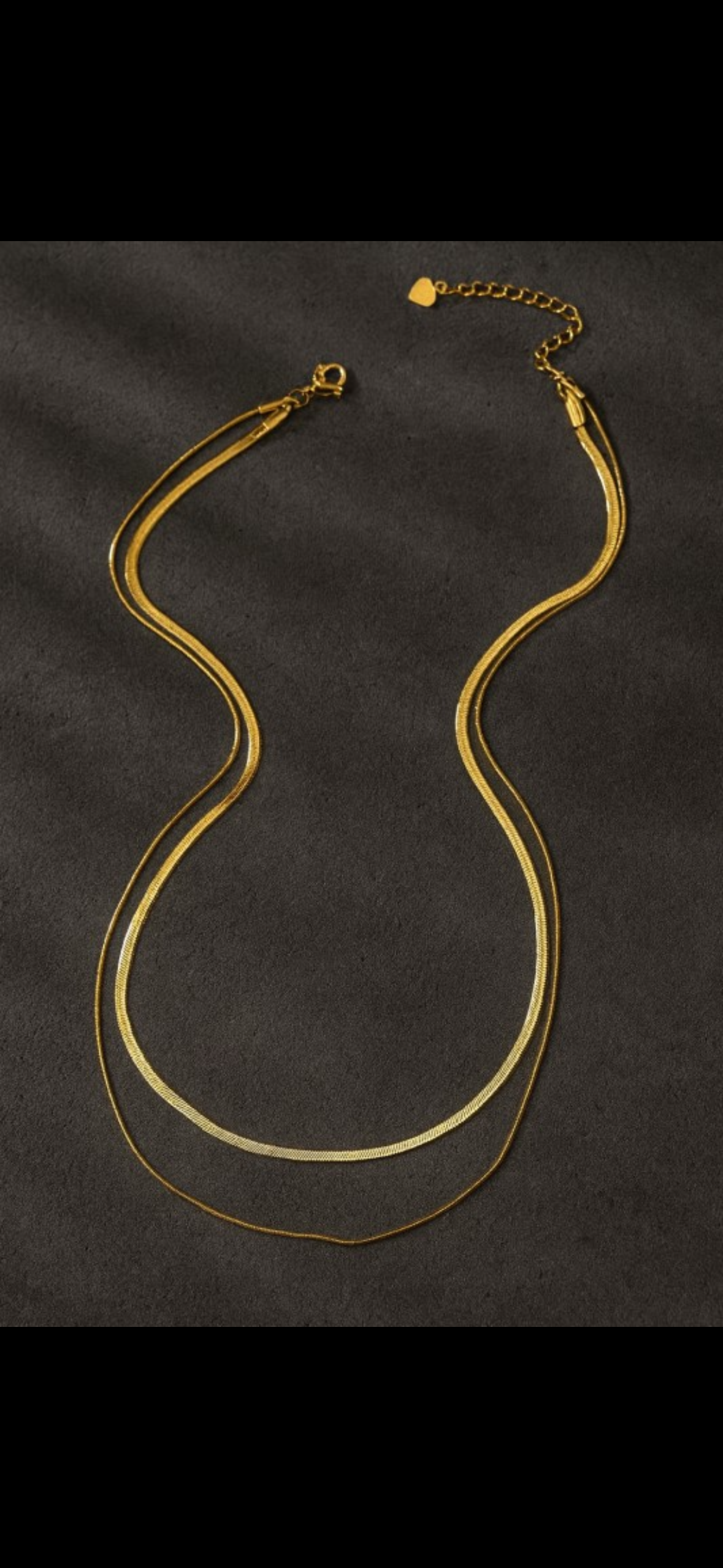 Double Layer Herringbone Necklace