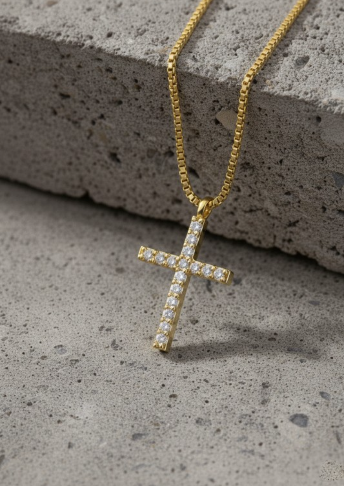 Tiny Testament Cross Necklace