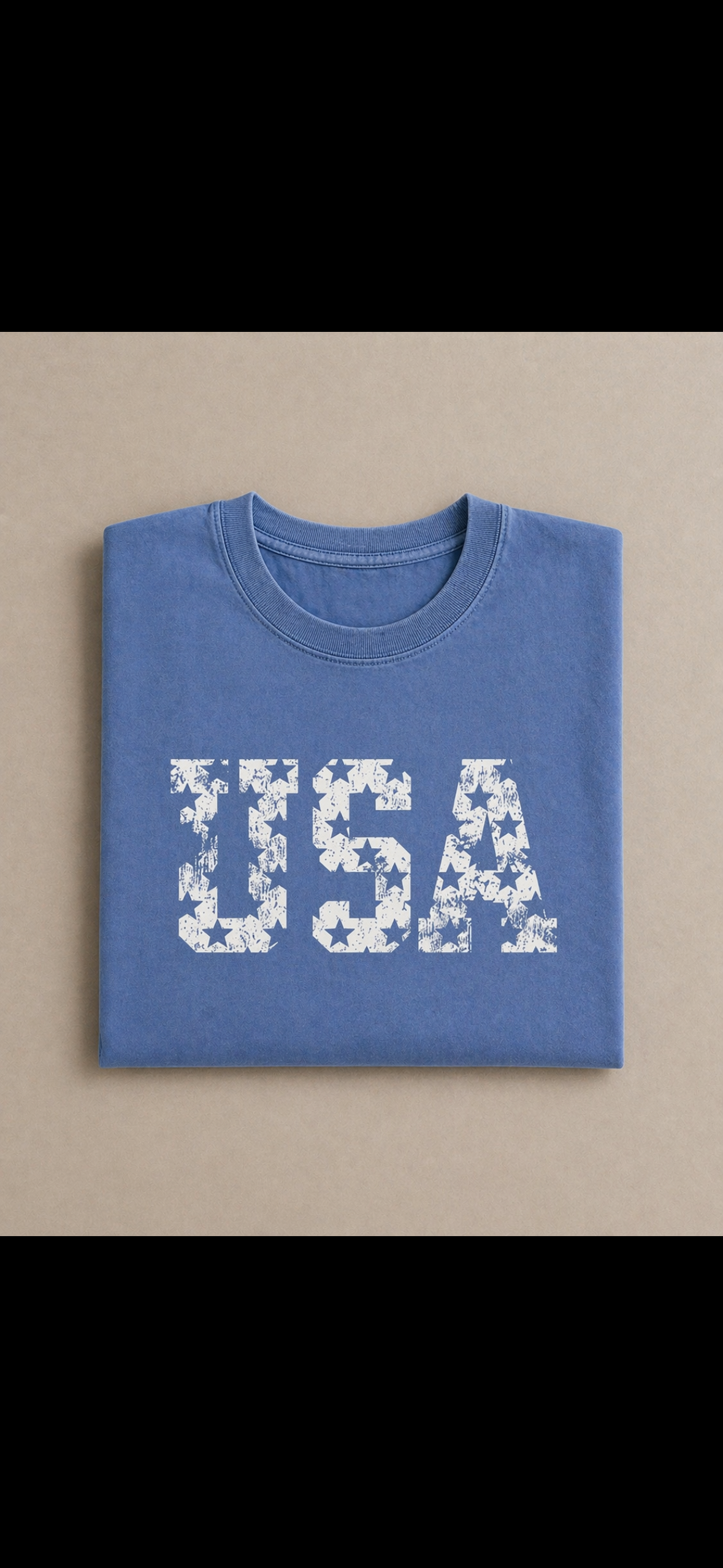 Distressed USA Comfort Color Tee