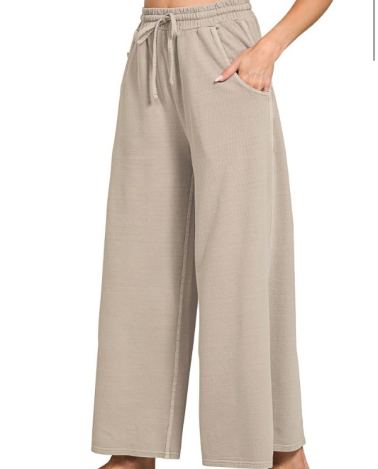 French Terry Pigment Dye Washed Pants