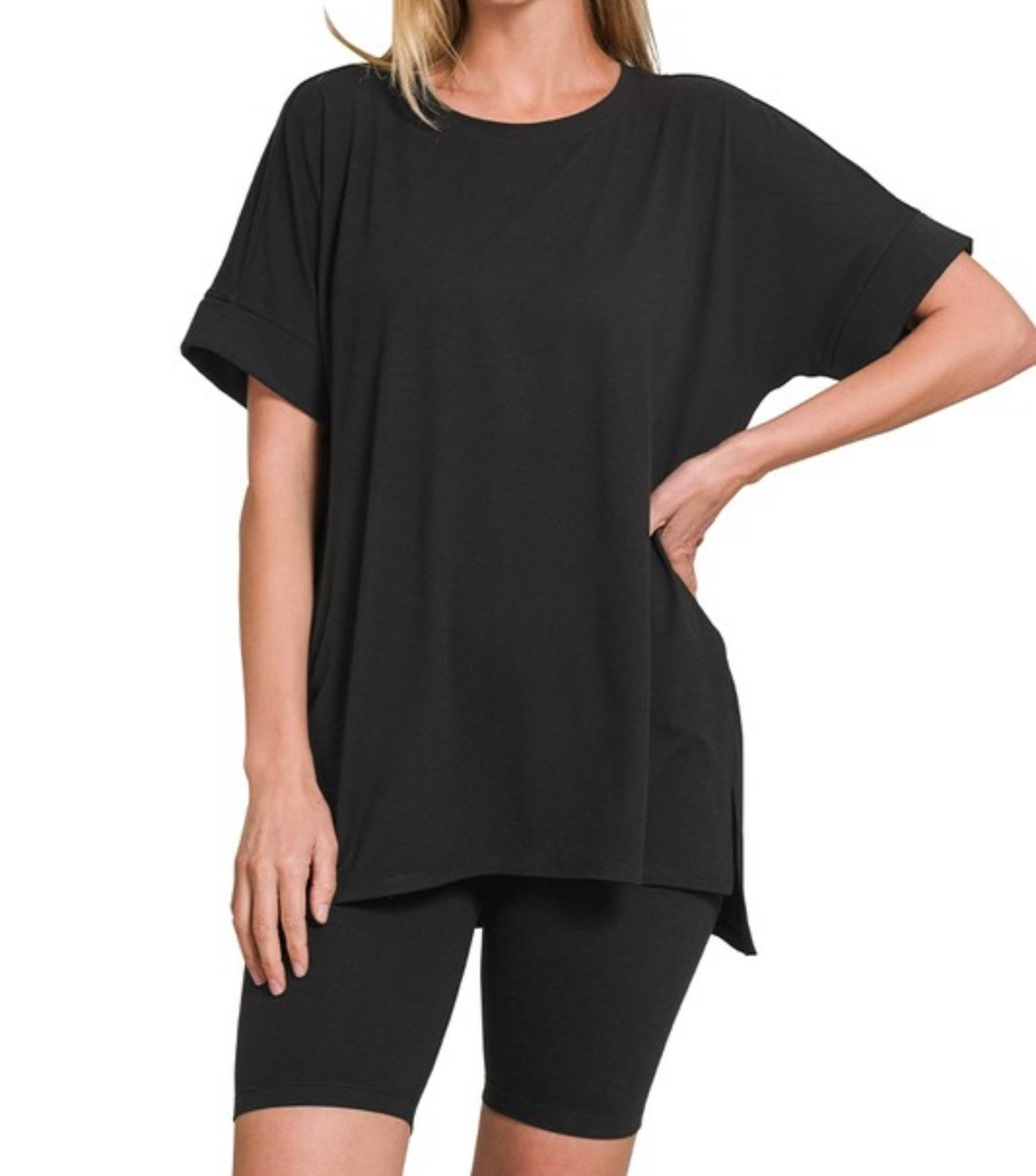 Coffee Date Biker Short Set