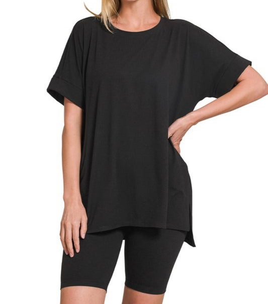 Coffee Date Biker Short Set